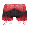 CandyMan Boxer Dentelle Hymen Rouge et Noir